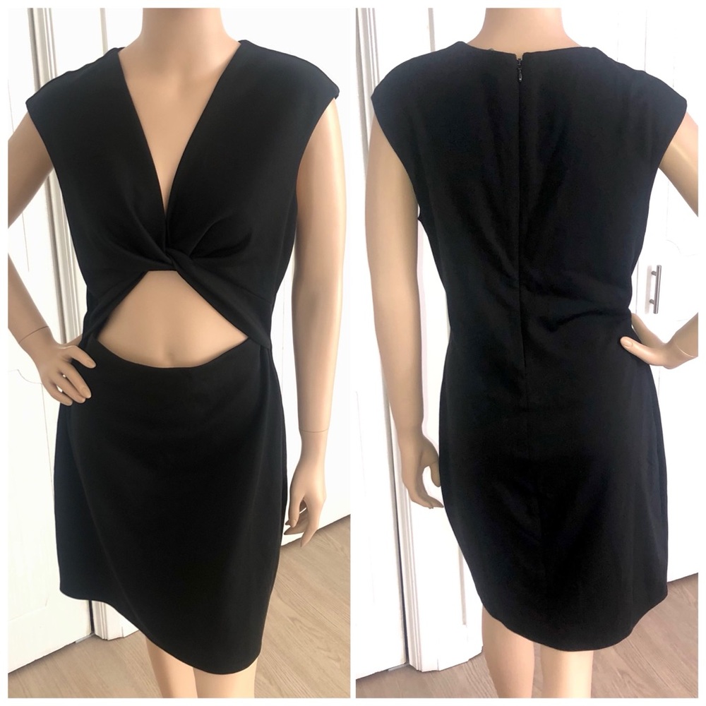 Marciano Black Cut-Out Short Sleeve Dress - Picture 2 of 11